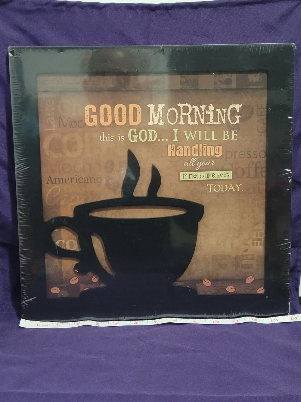 Good Morning Coffee Wall Art - Black